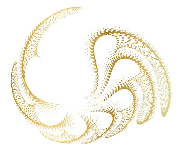 Design elements Circle ring rotation Abstract vertical wavy stripes on white background isolated Vector illustration EPS 10
