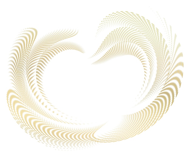 Design elements Circle ring rotation Abstract vertical wavy stripes on white background isolated Vector illustration EPS 10