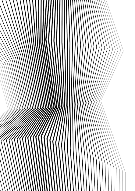 design elements curved sharp corners many streak abstract vertical broken stripes on white background isolated creative band art vector illustration eps 10 black lines created using blend tool