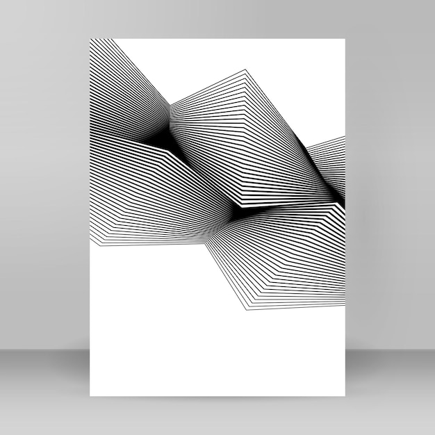 design elements curved sharp corners many streak abstract vertical broken stripes on white background isolated creative band art vector illustration eps 10 black lines created using blend tool