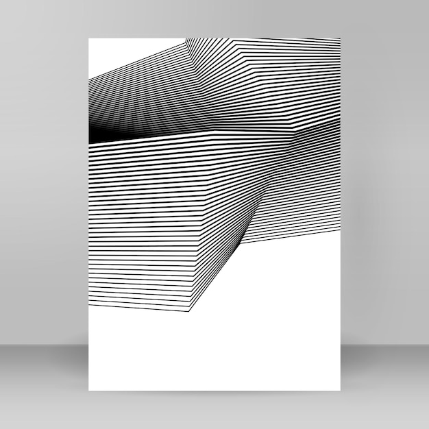 design elements curved sharp corners many streak abstract vertical broken stripes on white background isolated creative band art vector illustration eps 10 black lines created using blend tool