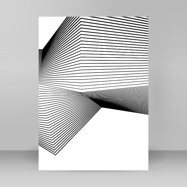 design elements curved sharp corners many streak abstract vertical broken stripes on white background isolated creative band art vector illustration eps 10 black lines created using blend tool