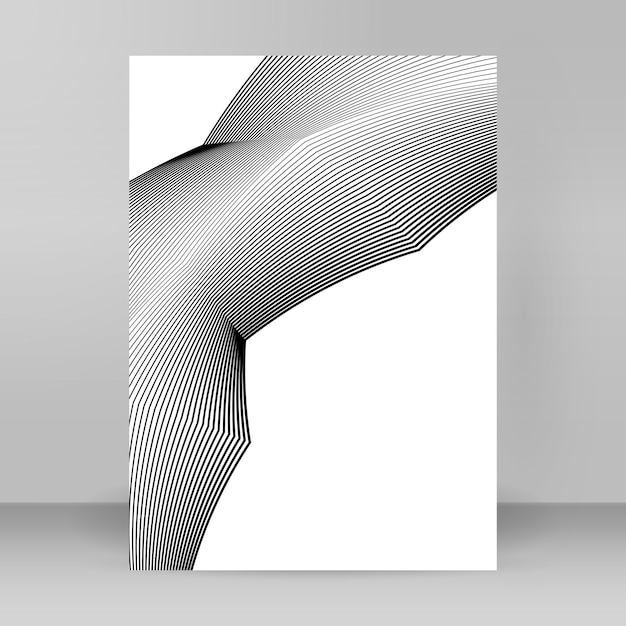 design elements curved sharp corners many streak abstract vertical broken stripes on white background isolated creative band art vector illustration eps 10 black lines created using blend tool