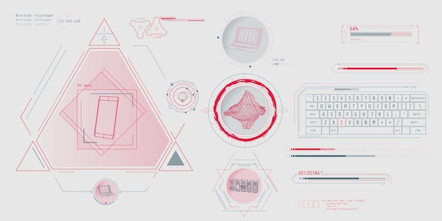 Design elements for infographic of big data