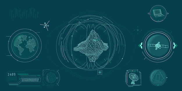 Design elements for infographic of big data