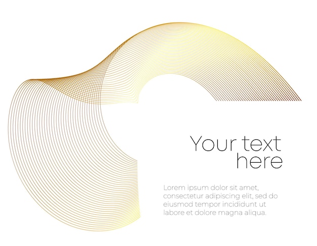 Design elements on white background isolated design template for text Creative art Abstract wavy stripes Colors lines created using Blend Tool Vector report cover page
