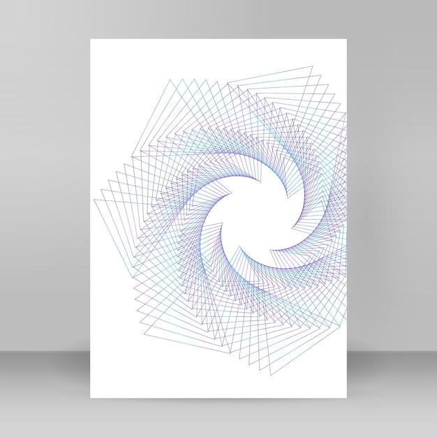 design elements presentation template blank rectangular format a4 page paper with realistic shadows