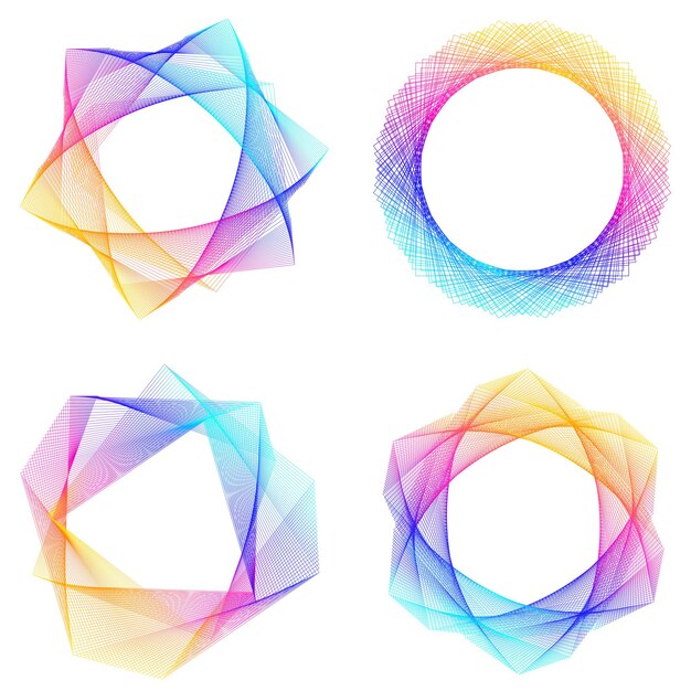 Design elements Ring circle elegant frame border Abstract Circular logo element on white background isolated Creative art Vector illustration EPS 10 digital for promotion new product