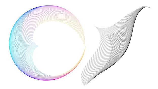 Design elements Ring circle elegant frame border Abstract Circular logo element on white background isolated Creative art