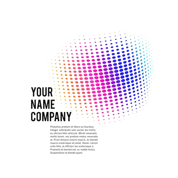 Design elements symbol Editable icon Halftone circle dot pattern colors on white background Vector illustration eps 10 frame with random dots Data graphic form for booklet layout page newsletters