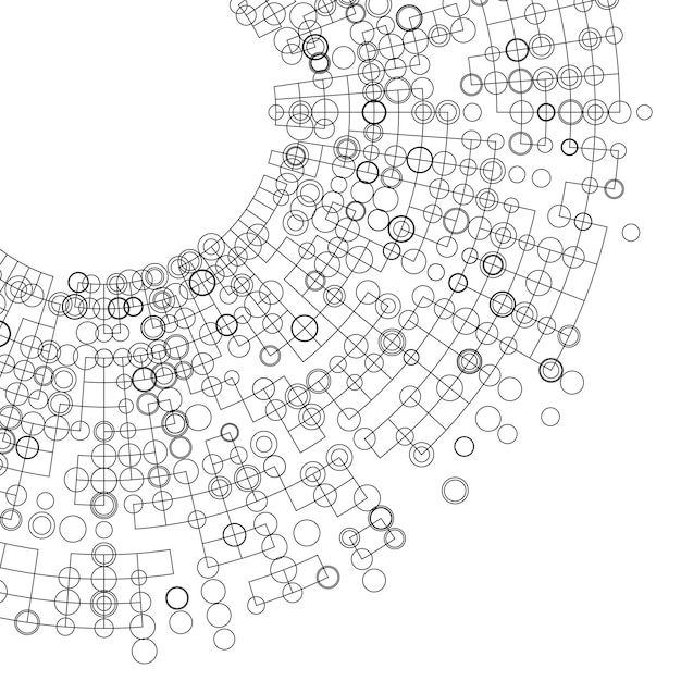 design elements symbol editable icon halftone circle pattern black on white background