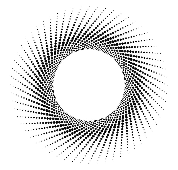 Design elements symbol Editable icon Halftone hexsagon dot pattern on white background Vector illustration eps 10 frame with black random dots Round border Icon using halftone circle dots texture