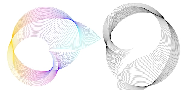 design elements wave of many glittering lines abstract glow wavy stripes on white background isolated creative line art vector illustration eps 10 colourful waves with lines created using blend