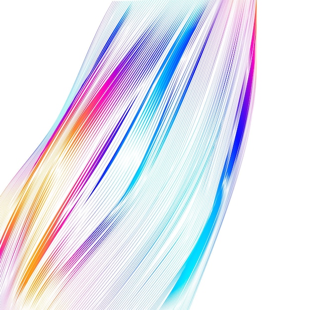 Design elements Wave of many lines Abstract vertical wavy stripes on white background isolated Creative line art Vector illustration EPS 10 Colourful waves with lines created using Blend Tool