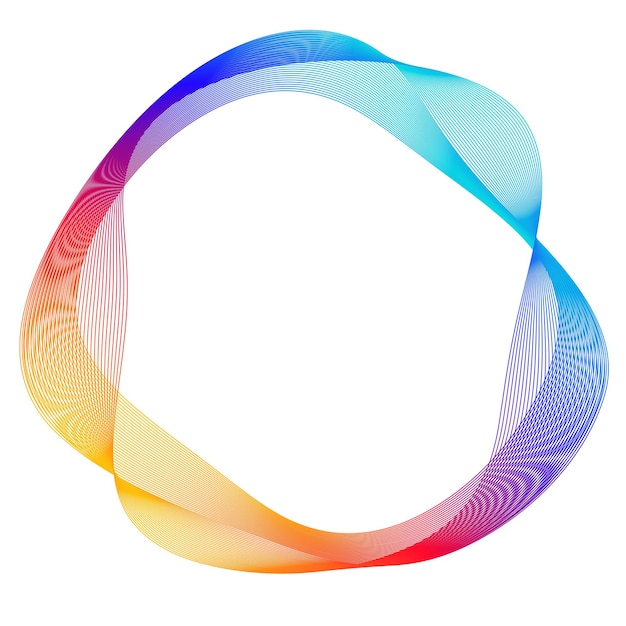 Design elements Wave of many purple lines circle ring Abstract vertical wavy stripes on white background isolated Vector illustration EPS 10 Colourful waves with lines created using Blend Tool