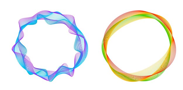 Design elements Wave of many purple lines circle ring Abstract vertical wavy stripes on white background isolated Vector illustration EPS 10 Colourful waves with lines created using Blend Tool