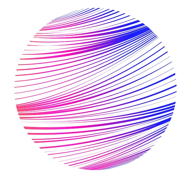 Design elements Wave of many purple lines circle ring Abstract vertical wavy stripes on white background isolated Vector illustration EPS 10 Colourful waves with lines created using Blend Tool