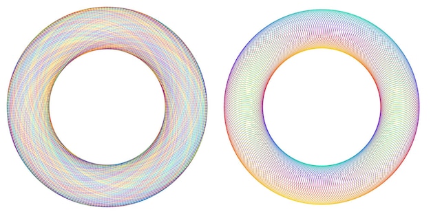 Design elements Wave of many purple lines circle ring Abstract vertical wavy stripes on white background isolated Vector illustration EPS 10 Colourful waves with lines created using Blend Tool