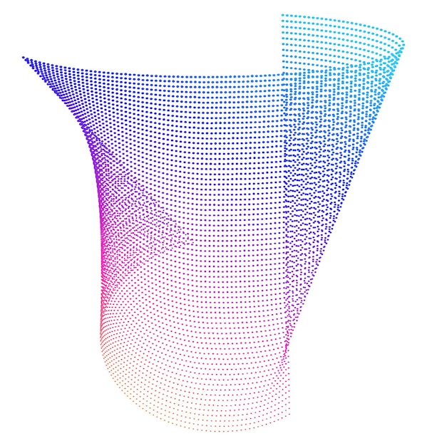 Design elements Wave of many purple lines dots circle ring Abstract vertical wavy stripes on white background isolated Vector illustration EPS 10