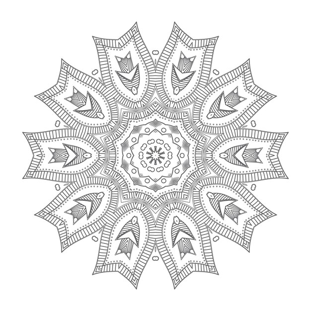 Design için çizgi sanatı mandala vektörü
