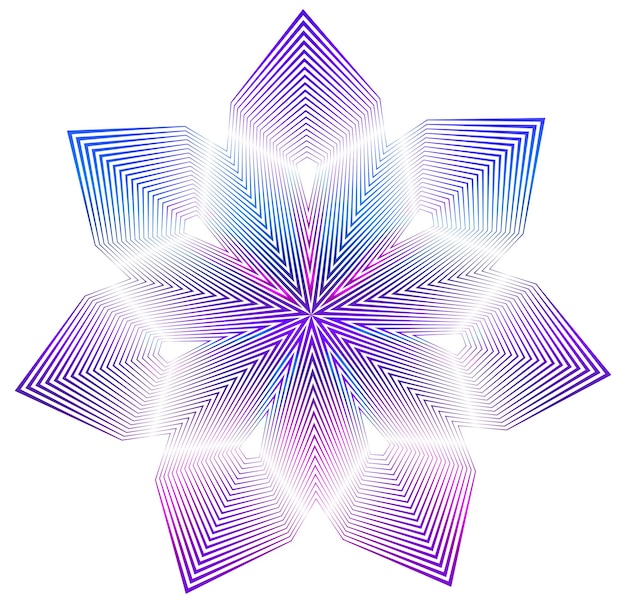 Design öğeleri. Mor renkli birçok çizginin dalgası, daire halkası. Soyut dikey dalgalı şeritler, beyaz arka planda izole edilmiş vektör çizimi EPS 10. Blend Tool kullanılarak oluşturulmuş, çizgili renkli dalgalar