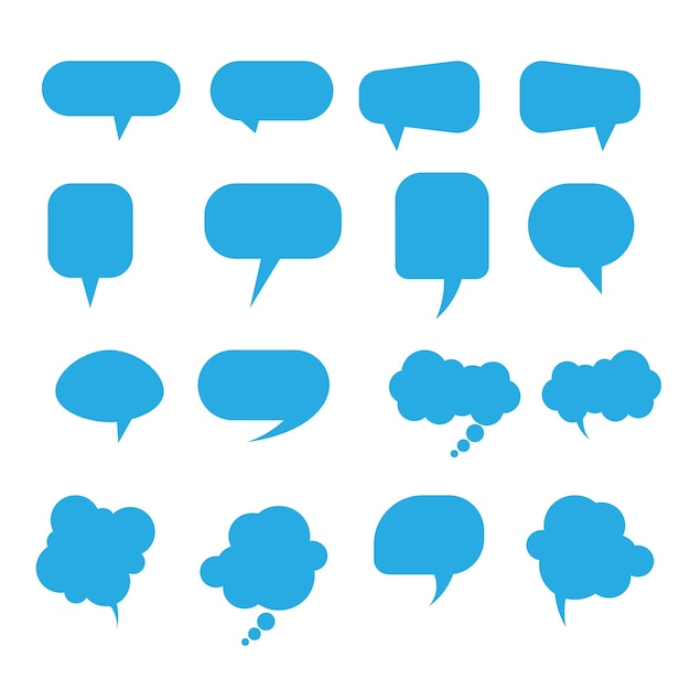 design speech bubble blue chat icon