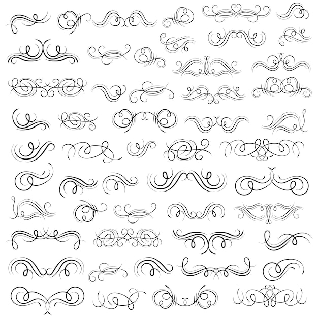 Design vektör öğeleri için vektör grafik öğeleri, kıvrımlı öğeler dekoratif illüstrasyon