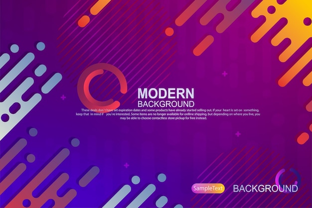 Design with a gradient of blue and purple the outlines of abstract oblique color shapes