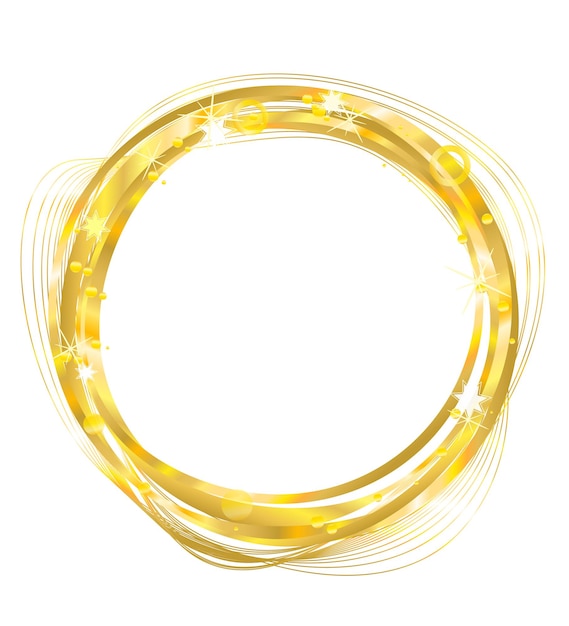 Designelementer Bølge af mange glitrende linjer, cirkelring Abstrakt glødende bølgestriber på hvid baggrund, isoleret Vektor illustration EPS 10 Glitterbølger med linjer skabt ved hjælp af Blend Tool