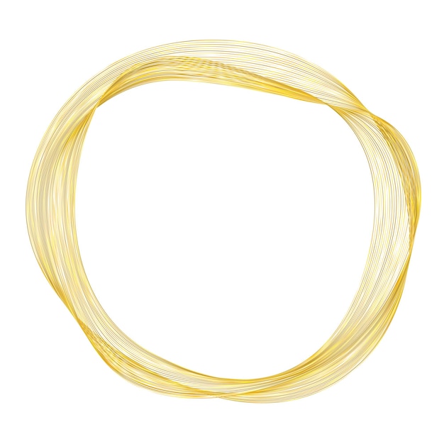 Designelementer Bølge af mange glitrende linjer, cirkelring Abstrakt glødende bølgestriber på hvid baggrund, isoleret Vektor illustration EPS 10 Glitterbølger med linjer skabt ved hjælp af Blend Tool
