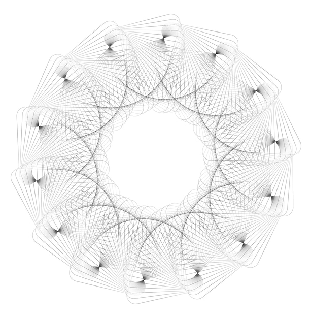 Designelementer. Bølge af mange lilla linjer, cirkel, ring. Abstrakte lodrette bølgestriber på hvid baggrund isoleret. Vektorillustration EPS 10. Farverige bølger med linjer skabt ved hjælp af Blend Tool