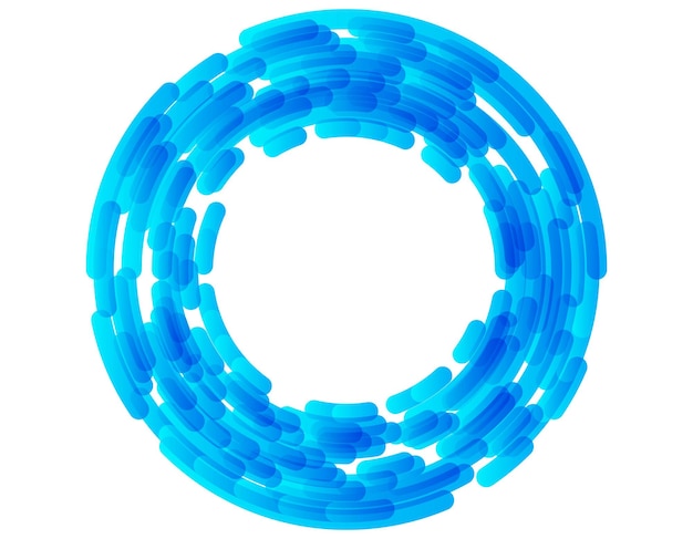 Designelementer symbol Redigerbar farvehalvtone ramme cirkelmønster på hvid baggrund Vektor illustration eps 10 ramme med regnbue tilfældig gradient Rund kant Ikon ved hjælp af halvtone cirkel prikker
