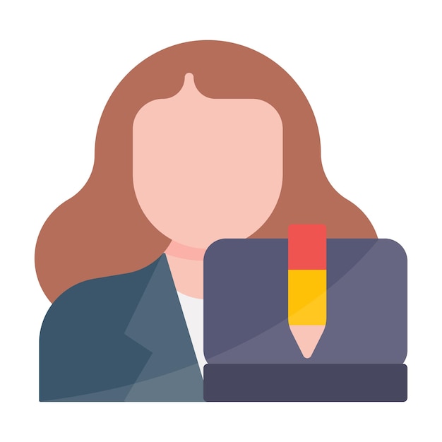 Designer Female Flat Illustration