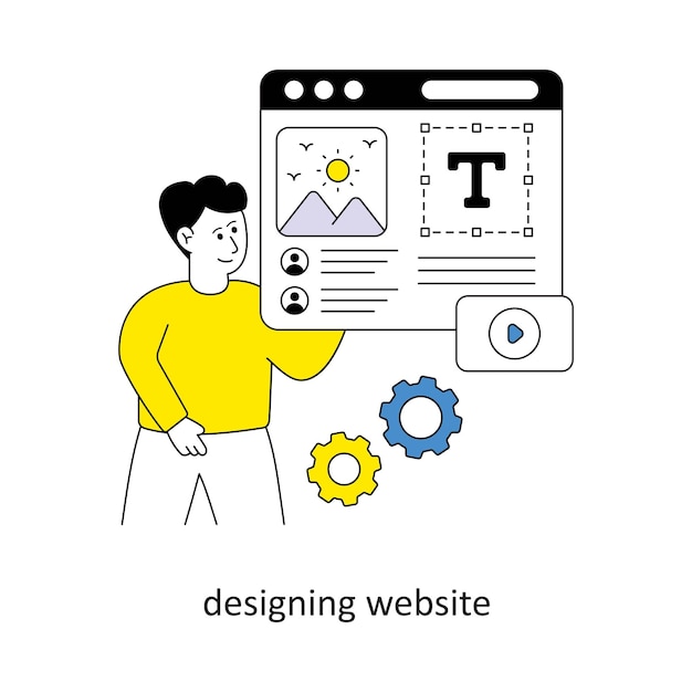 designing website style design vector stock illustrations