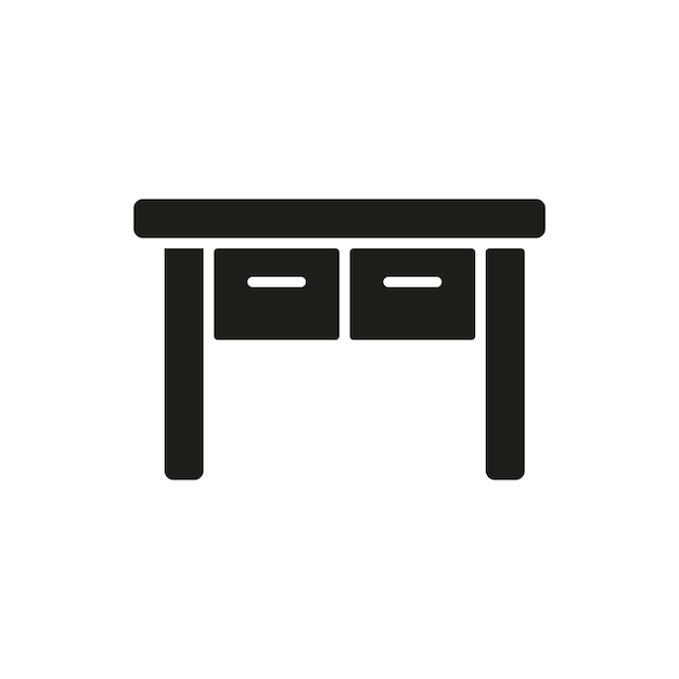 Desk bedroom icon vector basic design