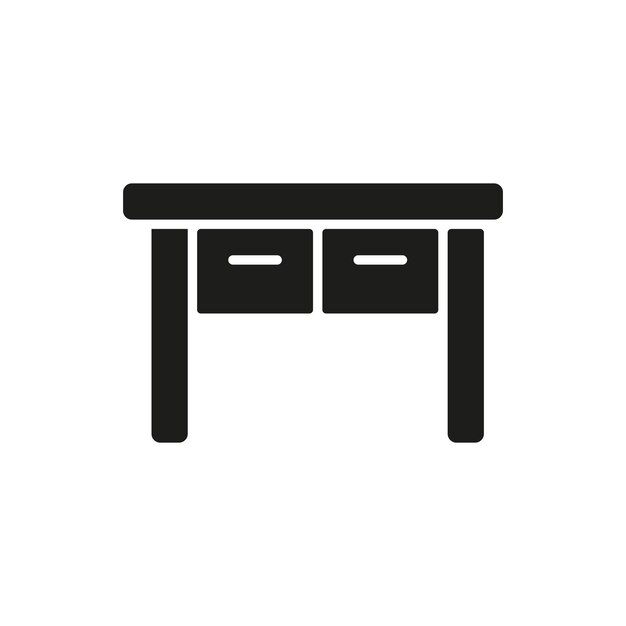 Desk bedroom icon vector basic design