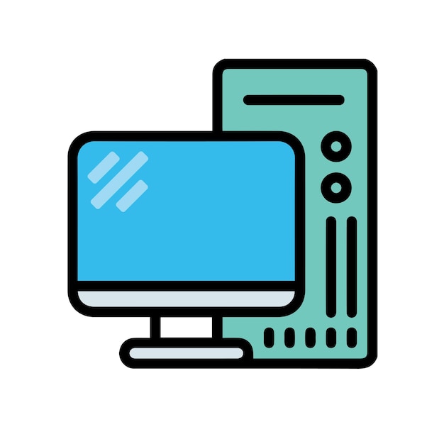 Desktop computer concept illustration