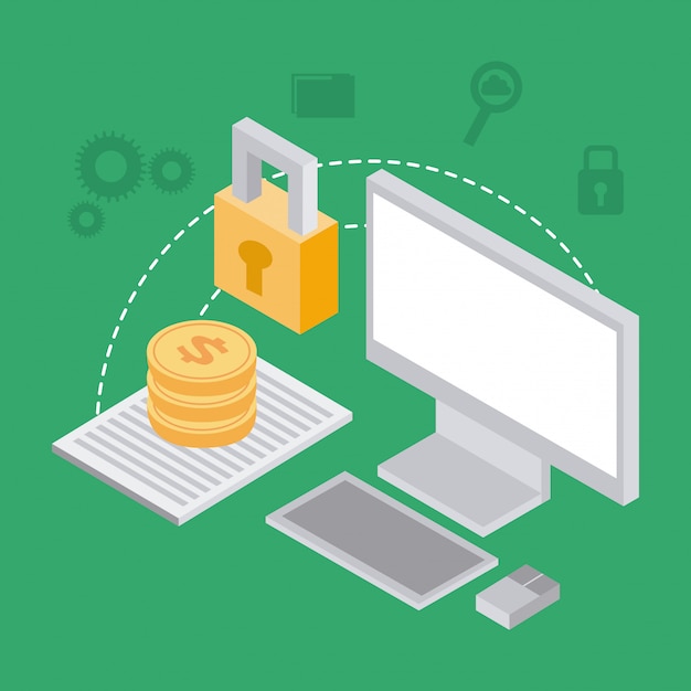 desktop isometric icon