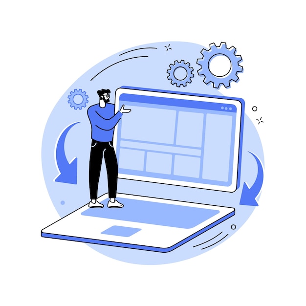 Detachable device technology abstract concept vector illustration