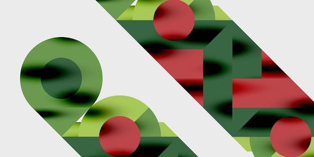 Detailed composition of circles semicircles and triangles with glossy effects and smooth gradients A sleek and modern vector design for creative and techinspired projects