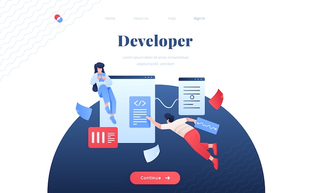 Developer Landing page