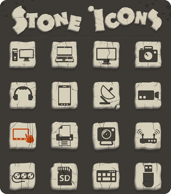 Devices vector icons for web and user interface design