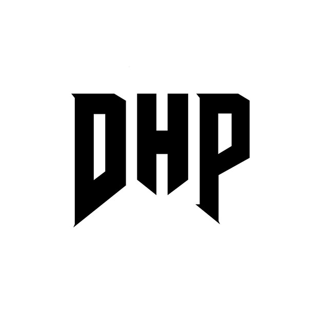 DHP letter logo design for technology company DHP logo design black and white color combination DHP logo DHP vector DHP design DHP icon DHP alphabet DHP typography logo design