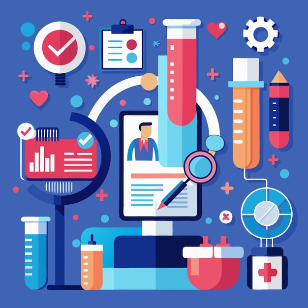 diagnostic testing cartoon vector
