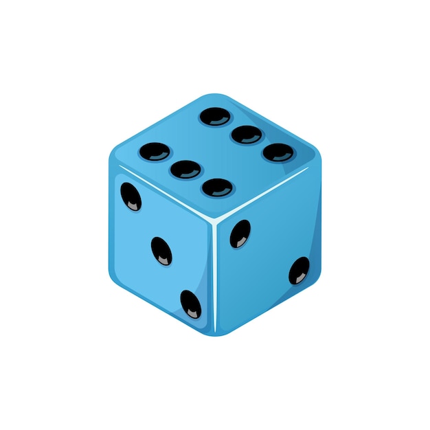 Dice with the number six