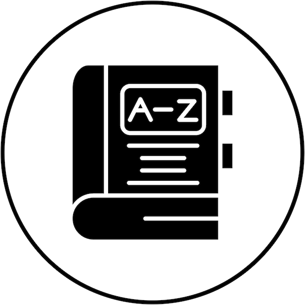 dictionary icon vector image can be used for learning