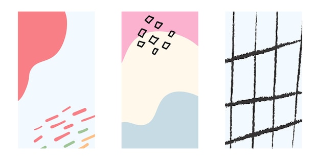 Different Colorful abstract Background. Abstraction with geometric shapes, lines and dots.