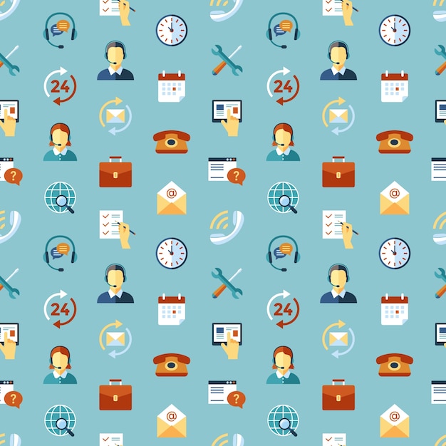 digital call center and customer support objects icons collection