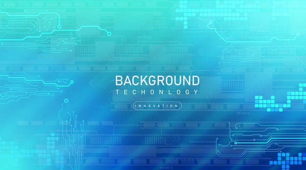 Digital circuit lines futuristic technology abstract and cyberspace with blue background