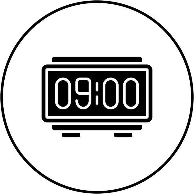 digital clock icon vector image can be used for smart home